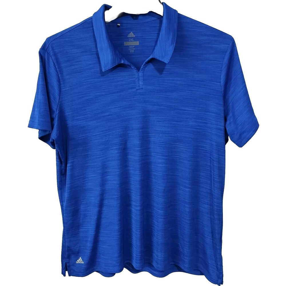 Adidas Blue Golf Skipper Polo‎ Shirt Size 2XL XXL Buttonless